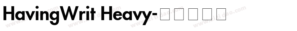 HavingWrit Heavy字体转换